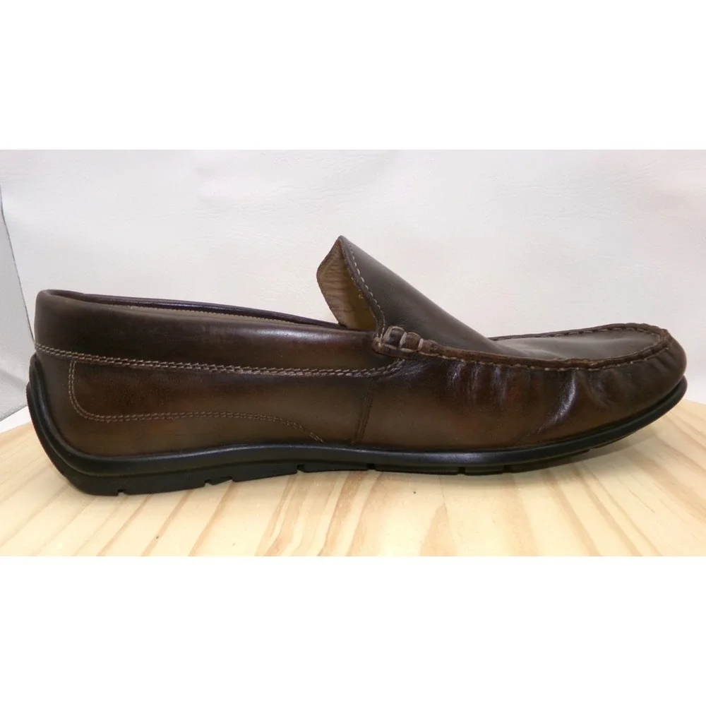 ECCO Leather Driving Shoes Loafers Mens Brown‎ Size 45 / US 11 - 11.5 Moccasins